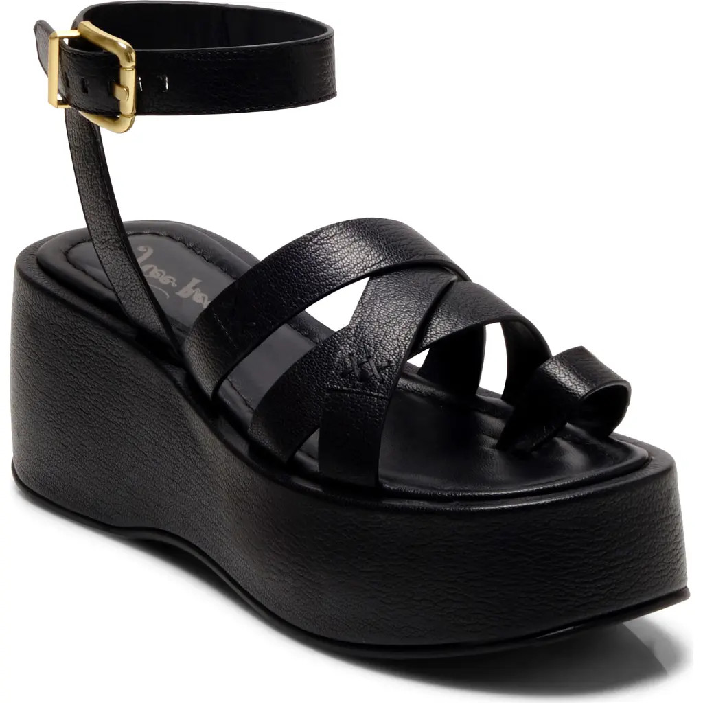 Free People Hazel Platform Sandal in Black at Nordstrom, Size 9 | Nordstrom