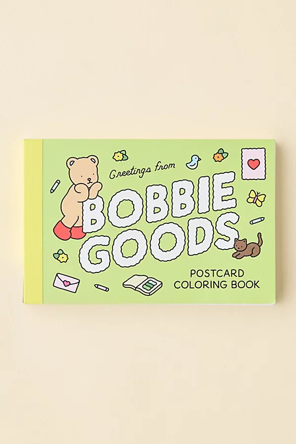 Bobbie Goods Postcard Coloring Book: 20 Postcards By Bobbie Goods in Green at Urban Outfitters | Urban Outfitters (US and RoW)