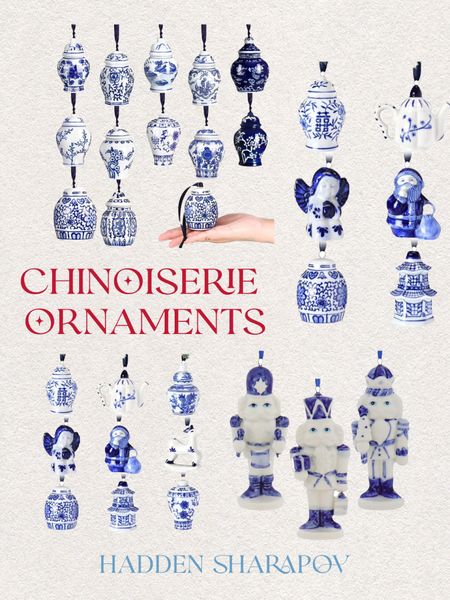 Blue and white Christmas decor, anyone? How cute are these chinoiserie inspired ginger jar and nutcracker ornaments??

#LTKHoliday #LTKSeasonal #LTKhome