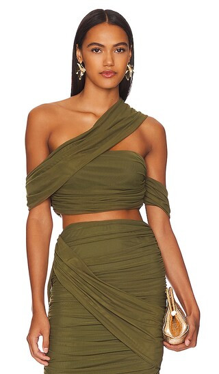 x REVOLVE Vani Bandeau Top in Olive | Revolve Clothing (Global)