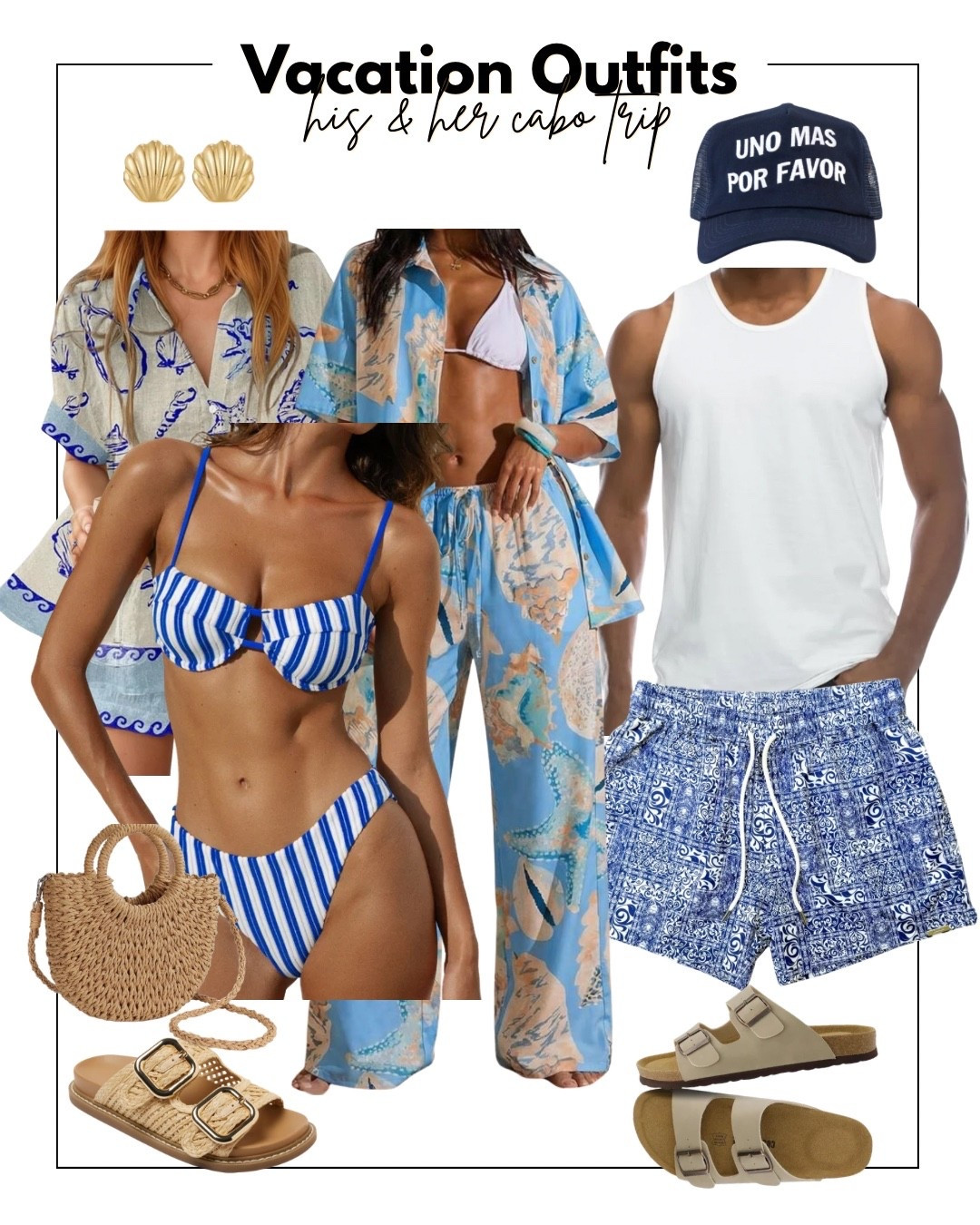 Vacation ‘his & her’ outfits & swim looks. Kyle’s swim trunks are from Caye Collection. Hat is from Motel Margarita.

The short set is from Amazon but the shorts are SO LONG & awkward… top is cute though!

#LTKSwim #LTKTravel #LTKMens