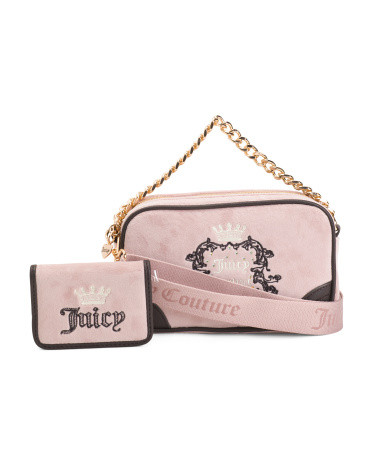 3pc Velour Slim Camera Bag Set With Card Case | Marshalls