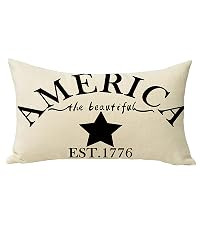 4th of July Lumbar Decorative Throw Pillow Cover 12 x 20, Rectangular Patriotic America The Beaut... | Amazon (US)