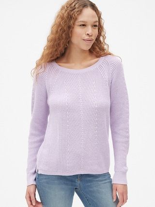 Vintage Wash Diagonal Ribbed Pullover Sweater | Gap US
