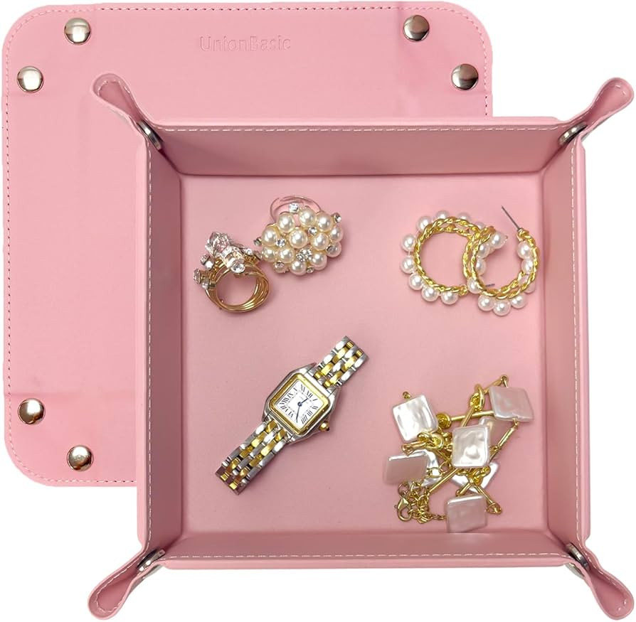 UnionBasic Small Valet Tray, Jewelry Tray for Rings Watches Earrings, Entryway Catchall Caddy for... | Amazon (US)