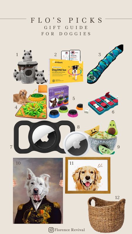 We love Teddy, and believe dogs should have a great holiday too! Use this gift guide for the dogs you love, and for the people you love who love dogs! From dog toys to breed identification tests and custom dog portraits, it’s all here!

#LTKunder50 #LTKfamily #LTKGiftGuide