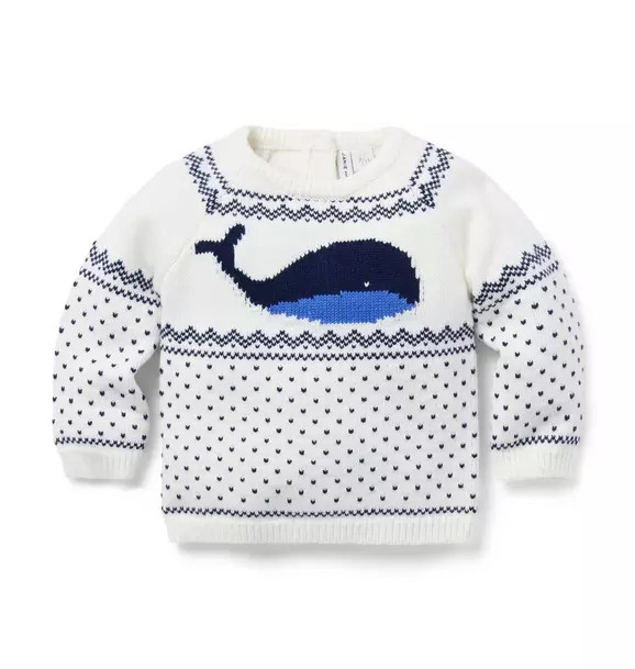Baby Whale Fair Isle Sweater | Janie and Jack