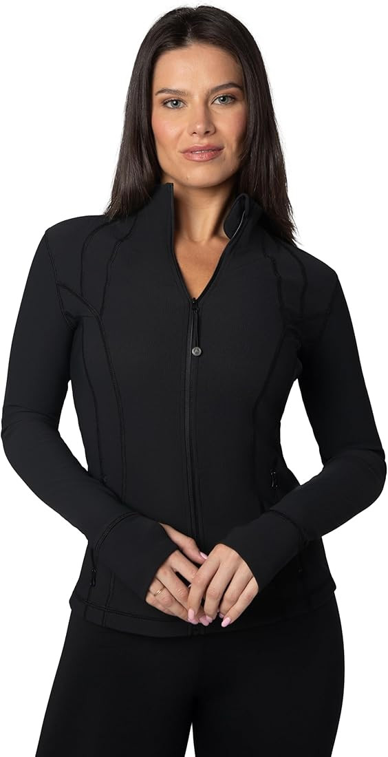 90 Degree By Reflex Women’s Lightweight, Full Zip Running Track Jacket | Amazon (US)