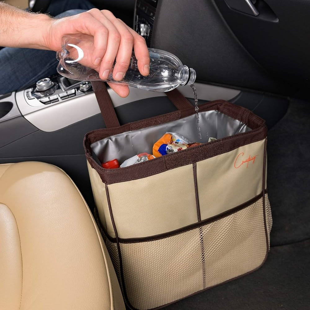 Car Trash Can Large, with Leakproof Lining | Storage Bag and Trash Can for Car/Truck, for Floor, ... | Amazon (US)