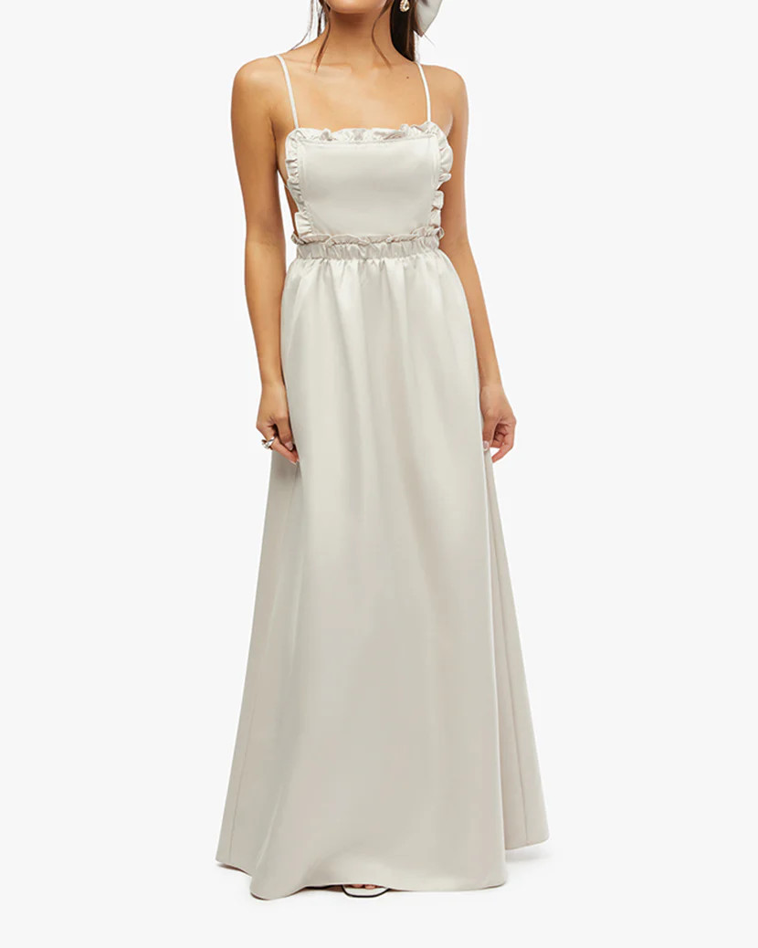 Ruffle Bib Maxi Dress | We Wore What