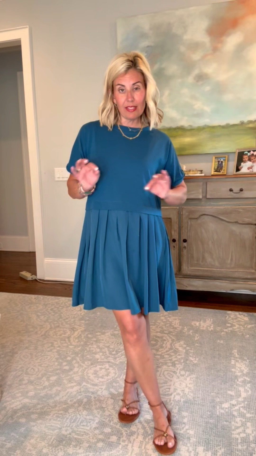 If you don’t have this dress in your closet, why not?!? It’s a mixed media dress & dress it up or down…..yes please!! I’m in a small. 

#LTKspringtrends #LTKdayinmylife #LTKspring