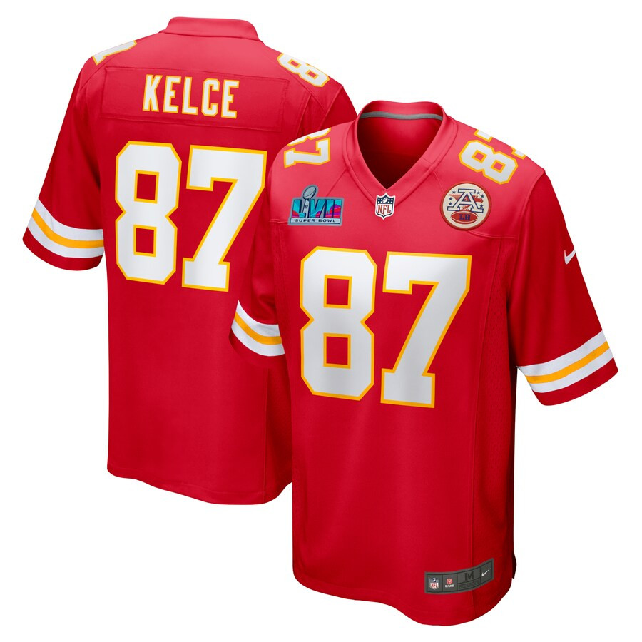 Travis Kelce Kansas City Chiefs Nike Super Bowl LVII Patch Game Jersey - Red | Fanatics