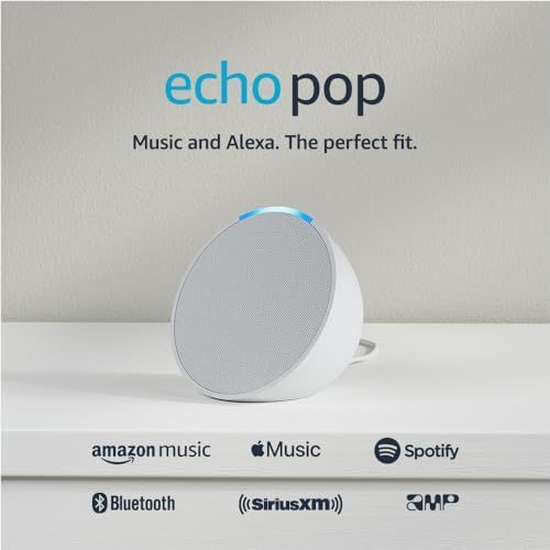 Amazon Echo Pop | Full sound compact smart speaker with Alexa | Glacier White | Amazon (US)