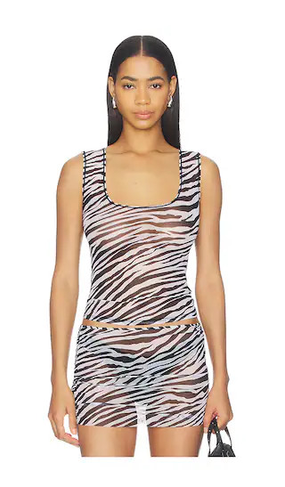 Tessa Top in Coconut Zebra | Revolve Clothing (Global)