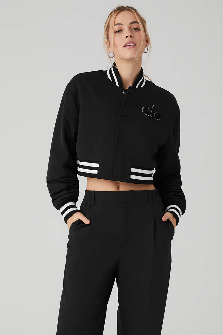 Cropped G.O.A.T Jacket - Black | Alo Yoga (US)