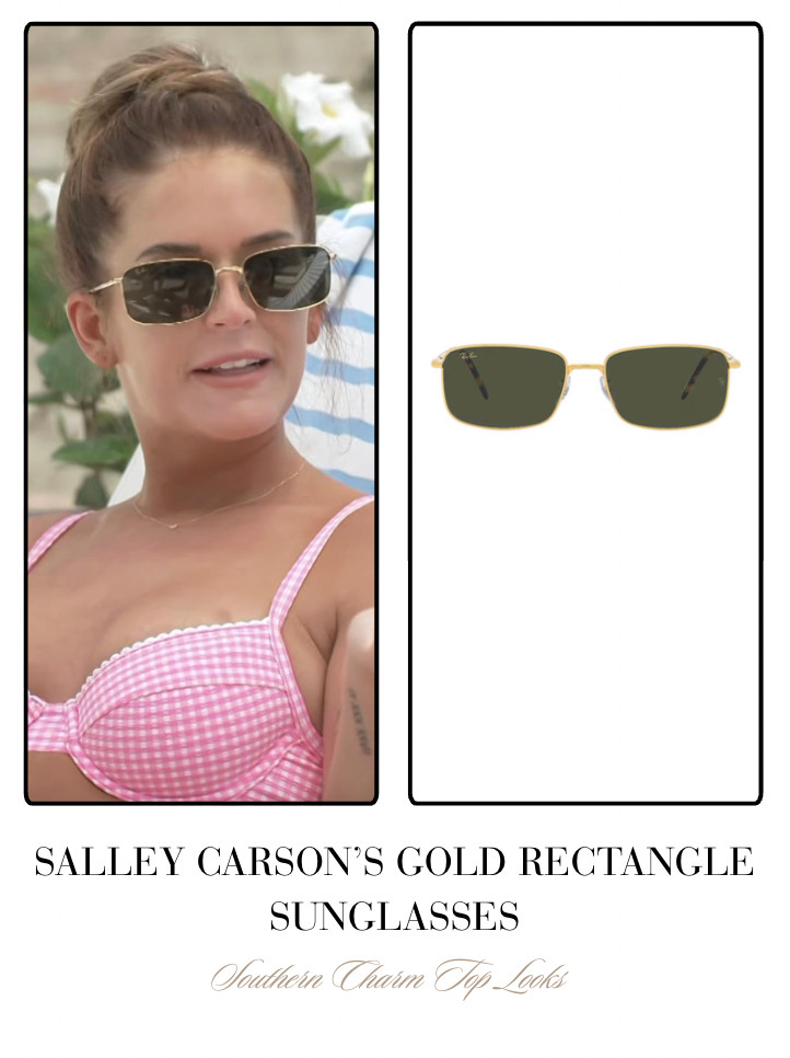 Salley Carson's Gold Rectangle Sunglasses 

 