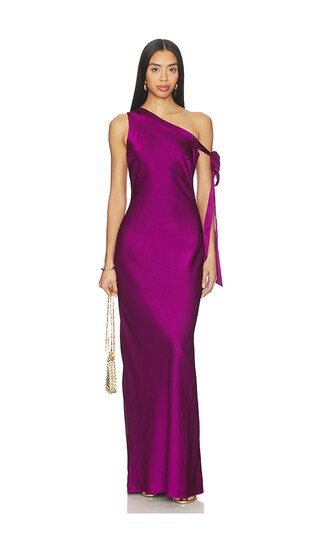 Runaway The Label Viola One Shoulder Maxi Dress in Purple. - size XS | Revolve Clothing (Global)