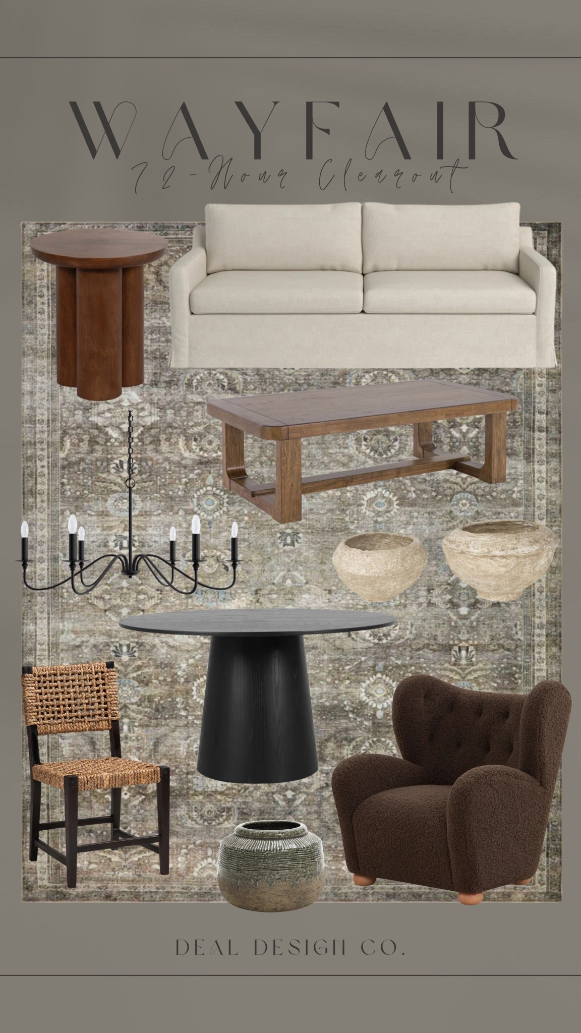 Wayfair 72-Hour Clear out Sale!!! 


Find more content on Instagram @dealdesignco for more sources and daily finds from crate & barrel, CB2, Amber Lewis, Loloi, west elm, pottery barn, rejuvenation, William & Sonoma, amazon, shady lady tree, interior design, home decor, studio mcgee x target, bedroom furniture, living room, bedroom, bedroom styling, restoration hardware, end table, side table, framed art, vintage art, wall decor, area rugs, runners, vintage rug, target finds, sale alert, tj maxx, Marshall’s, home goods, table lamps, threshold, target, wayfair finds, Turkish pillow, Turkish rug, sofa, couch, dining room, high end look for less, kirkland’s, Ballard designs, wayfair, high end look for less, studio mcgee, mcgee and co, target, world market, sofas, loveseat, bench, magnolia, joanna gaines, pillows, pb, pottery barn, nightstand, throw blanket, target, joanna gaines, hearth & hand, floor lamp, world market, faux olive tree, throw pillow, lumbar pillows, arch mirror, brass mirror, floor mirror, designer dupe, counter stools, barstools, coffee table, nightstands, console table, sofa table, dining table, dining chairs, arm chairs, dresser, chest of drawers, Kathy kuo, LuLu and Georgia, Christmas decor, Xmas decorations, holiday, Christmas Eve, NYE, organic, modern, earthy, moody, faux plants, arm chair, wood constole table, nightstand, cabinet, burlwood, candlesticks, slipcover ottoman, floral throw pillow, framed art, home decor, woven basket 

Studio McGee x Threshold at Target new collection release! Table lamps, faux plants, arm chair, wood constole table, nightstand, cabinet, burlwood, candlesticks, slipcover ottoman, floral throw pillow, framed art, home decor, woven basket 

#LTKHome #LTKSaleAlert #LTKSpringSale