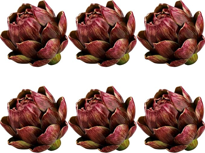 6Pcs Small Faux Artichokes Fake Artichokes Artificial Vegetables and Fake Fruits Artichoke Bowl F... | Amazon (US)