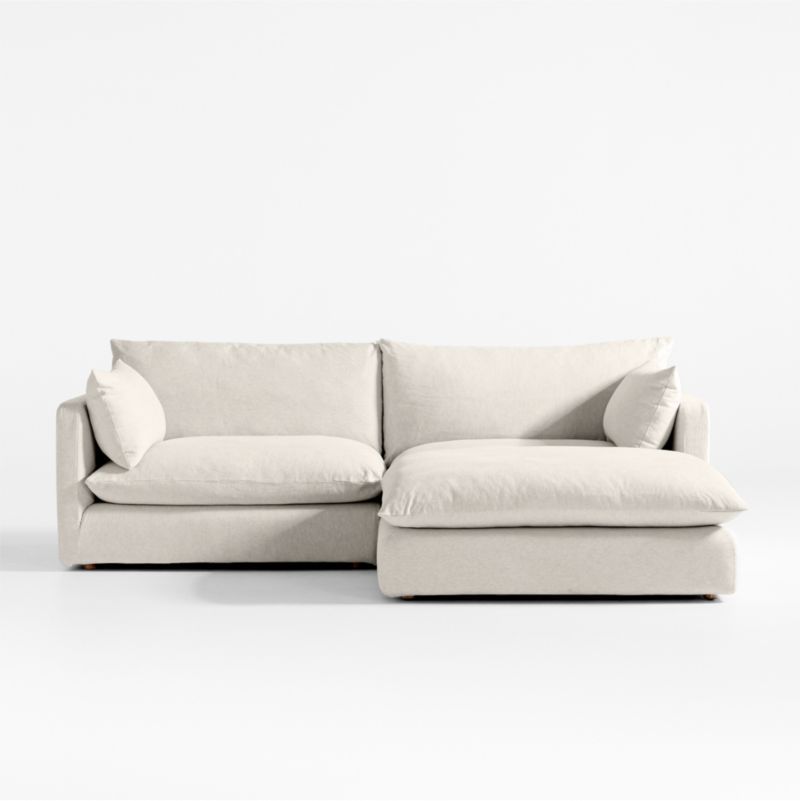 Unwind 3-Piece Reversible Slipcovered Sectional Sofa + Reviews | Crate & Barrel | Crate & Barrel