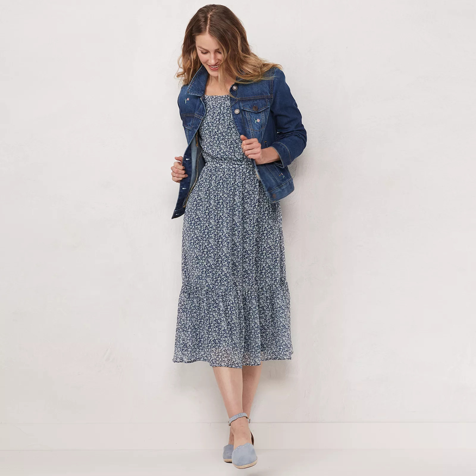 Women's LC Lauren Conrad Jean Jacket, Size: Large, Blue | Kohl's