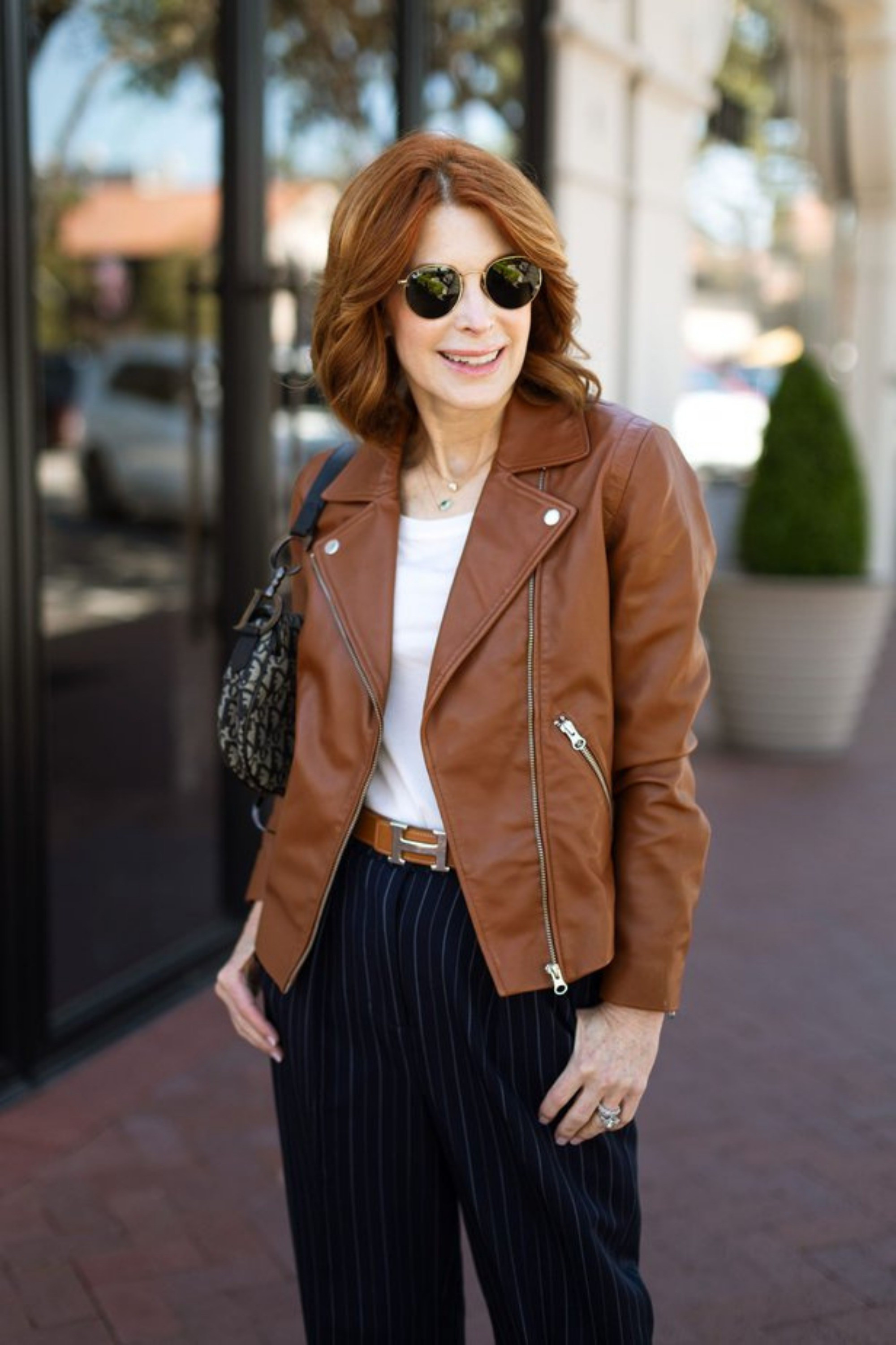  I took a chance and ordered this leather jacket from Quince to see the quality, and ladies, I cannot tell the difference between it and my leather jacket from IRO in the same color! I'm wearing an XS.

#LTKover40 #LTKstyletip #LTKitbag