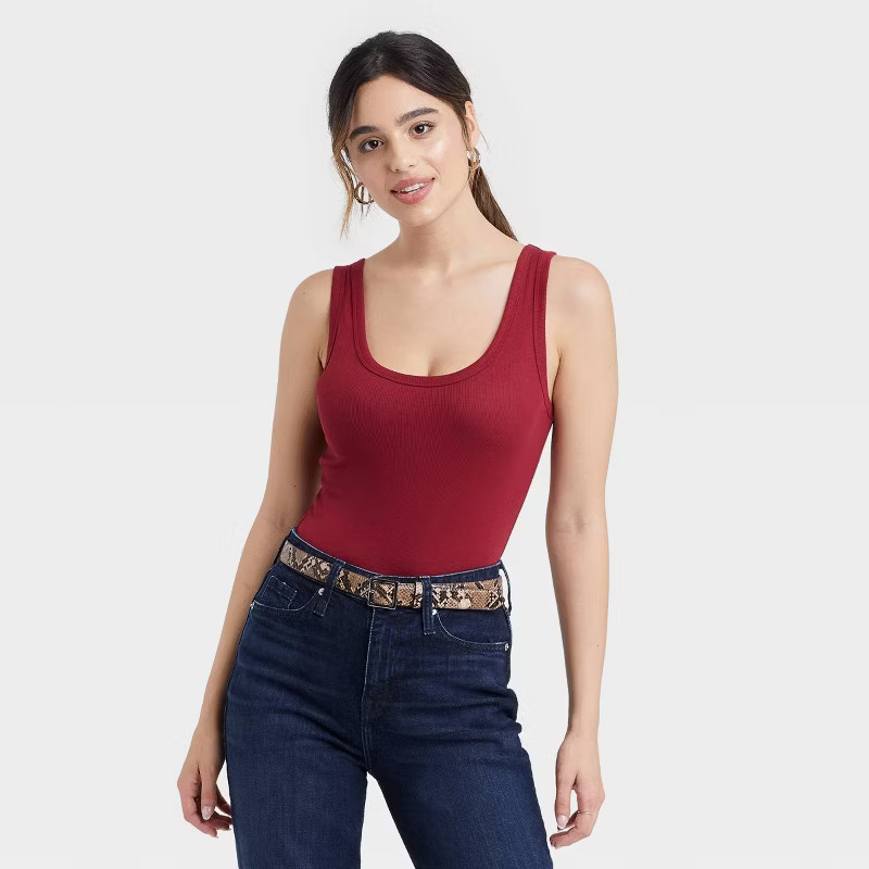 Women's Double-Scoop Bodysuit - A New Day™ | Target