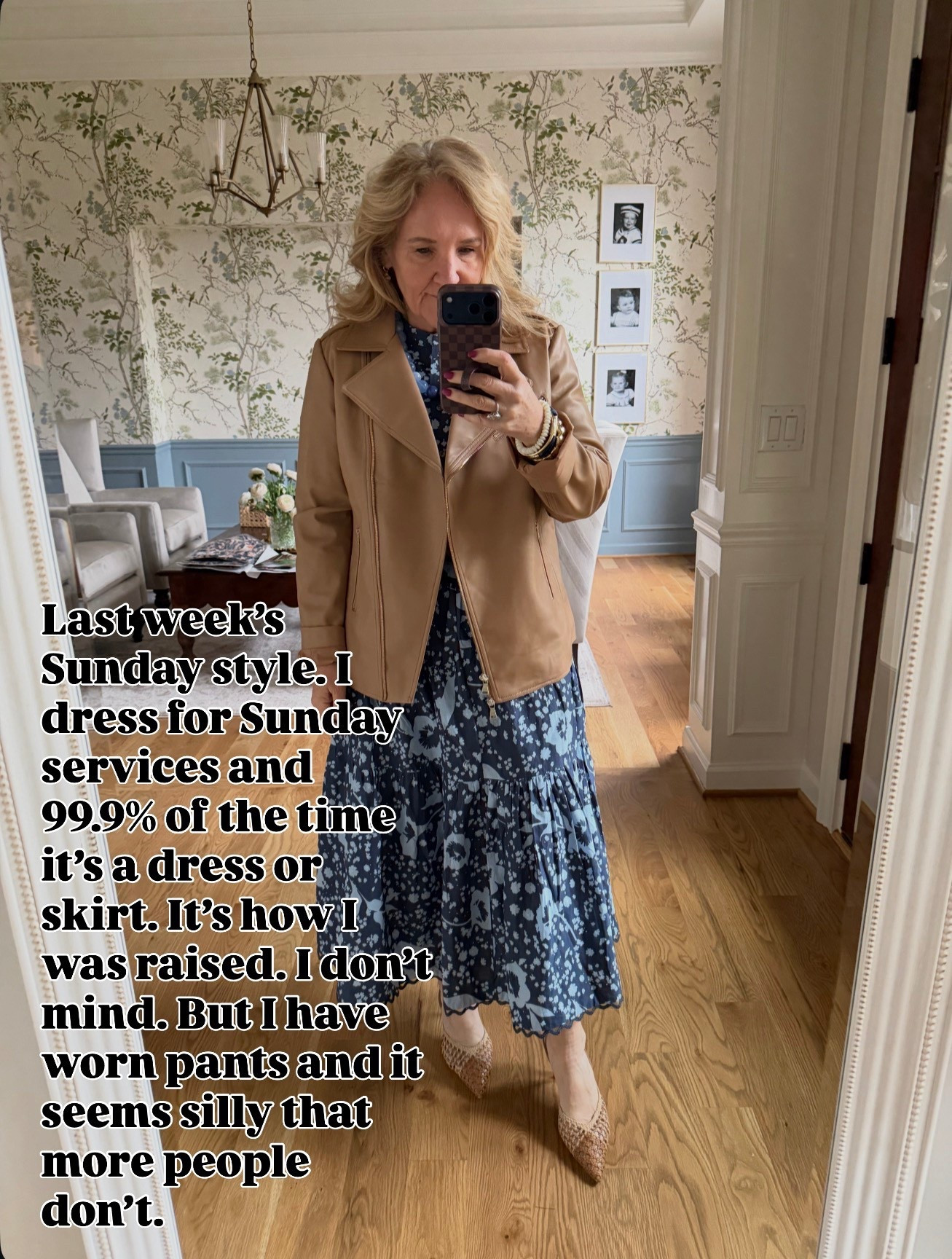 Sunday style 
Faux leather blazer size 1.0
Skirt size medium petite
Blouse size medium


#LTKOver40 #LTKSaleAlert #LTKPetite