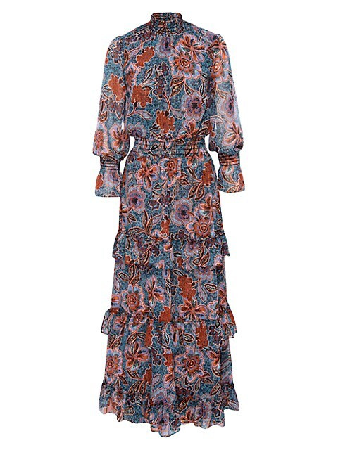 MISA Los Angeles Bethany Ruffled Floral Maxi Dress | Saks Fifth Avenue