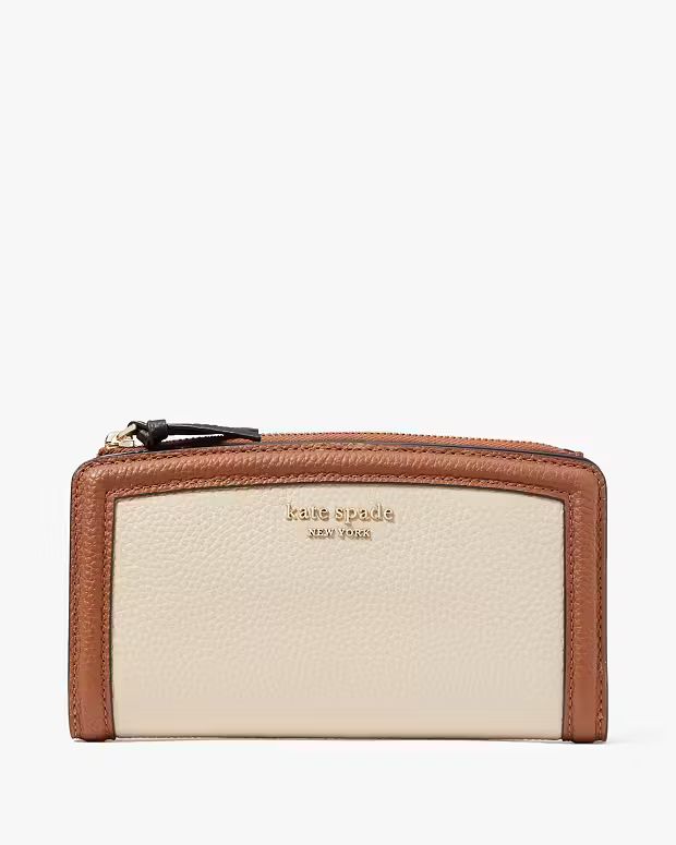 Knott Colorblocked Zip Slim Wallet | Kate Spade (US)