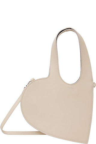 Beige Mini Heart Tote | SSENSE