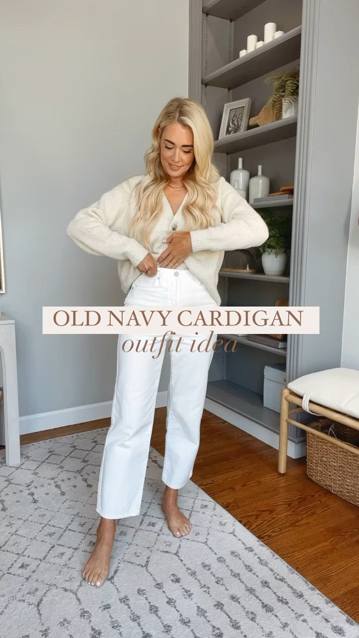Fall Outfit Idea // Wearing a small
I’m cardigan & 26 in jeans // the jeans are a true denim & have no stretch.

Fall outfit, casual outfit, old navy cardigan, cardigan, white jeans, straight leg denim, white sneakers 

#LTKSeasonal #LTKstyletip #LTKfindsunder50