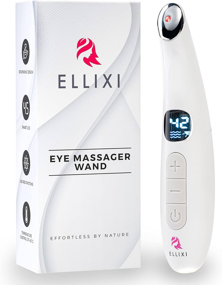 ELLIXI - 3 in 1 Eye Massager Wand - Vibrating Eye Massager Bag/Dark Circle/Puffiness/Wrinkle Remo... | Amazon (US)