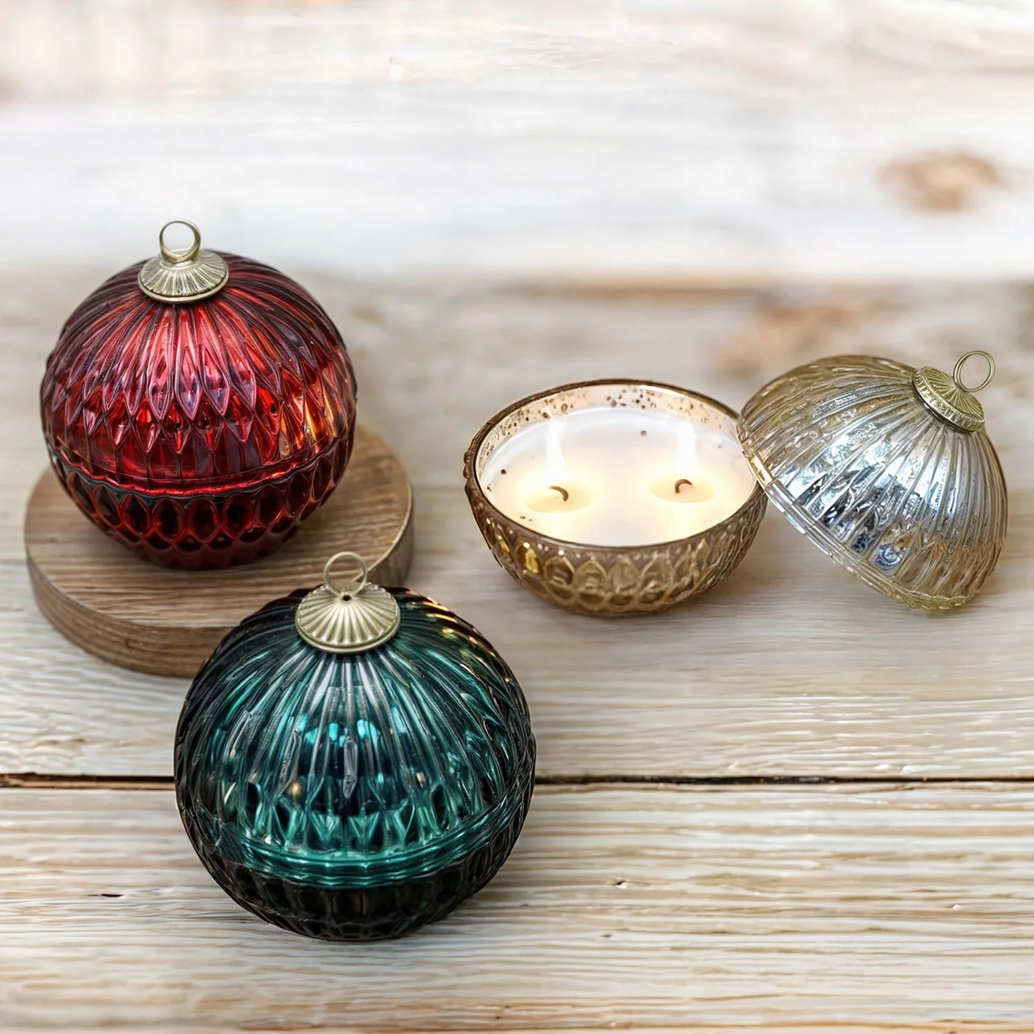 Member's Mark Ornament Glass Candle, 3 pk. | Sam's Club