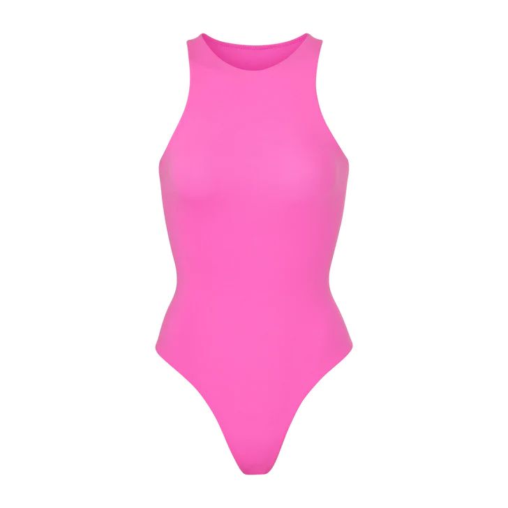FITS EVERYBODY HIGH NECK BODYSUIT | NEON ORCHID | SKIMS (US)