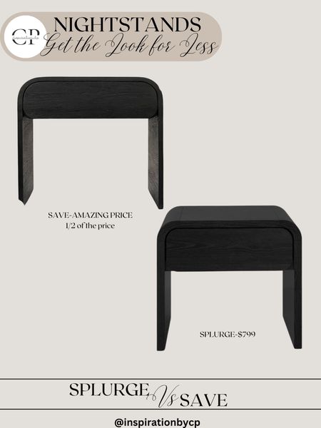 SPLURGE VS SAVE NIGHTSTAND 
Black oak, modern nightstand. Look for less
#LTKFind

#LTKHome #LTKSaleAlert