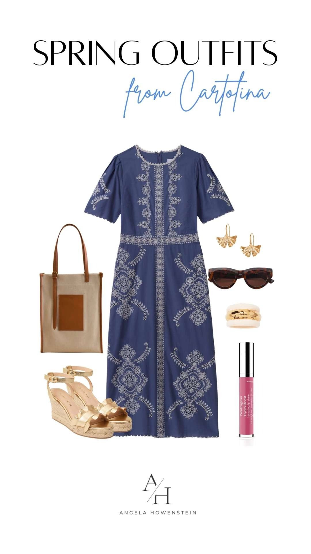 Spring outfit idea you can wear everywhere. This embroidered midi dress is so flattering and easy to style. Paired it with neutral wedges and classic accessories for the perfect polished spring look. 

 

#LTKootd #LTKOver40