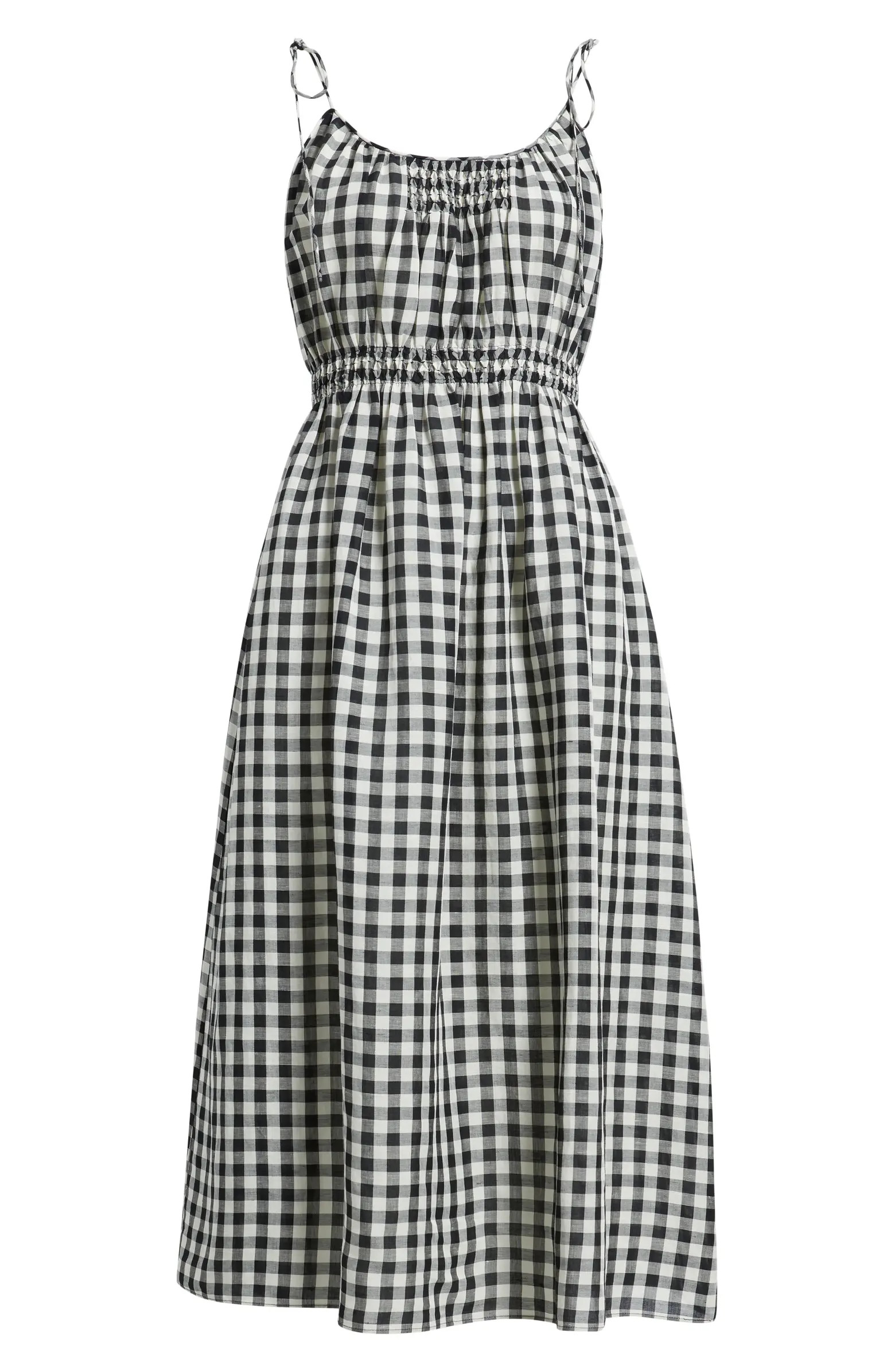 Leslie Gingham Pleated Maxi Dress | Nordstrom