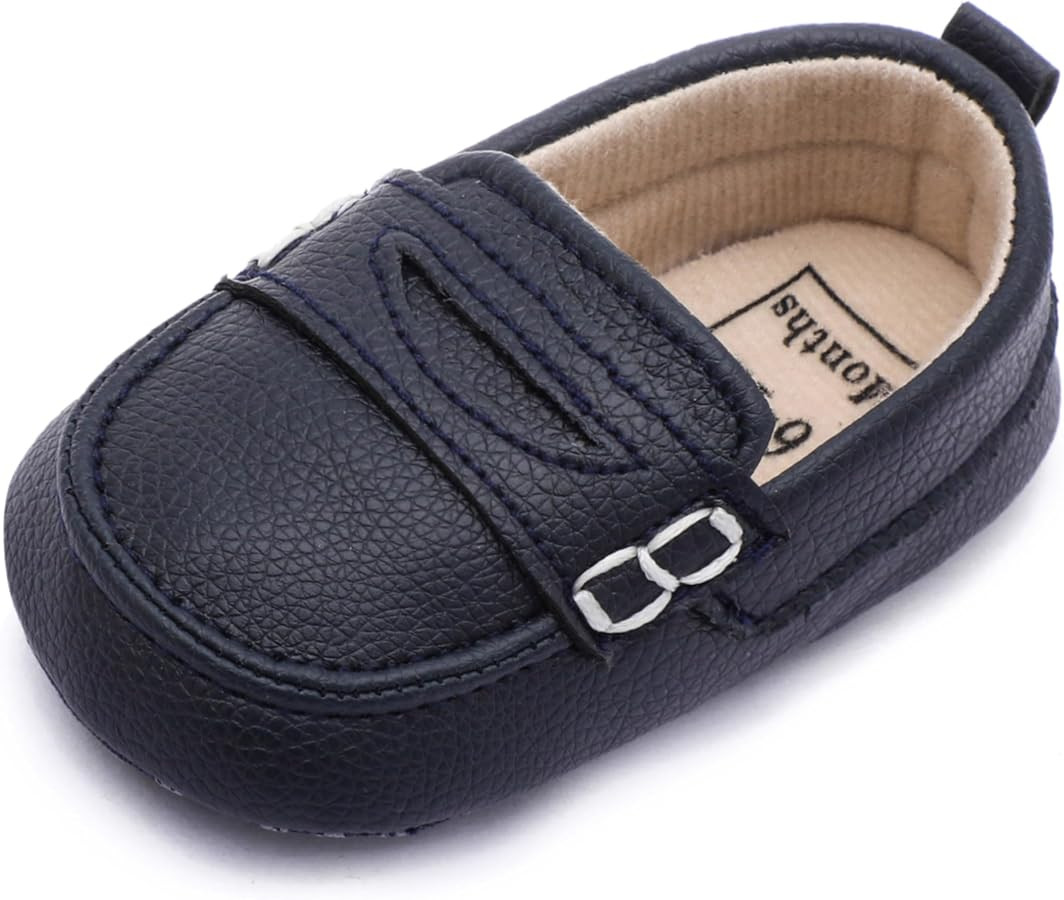 Infant Baby Boys Loafers Soft Sole PU Leather Toddler Moccasins Girls First Walking Crib Dress Sh... | Amazon (US)