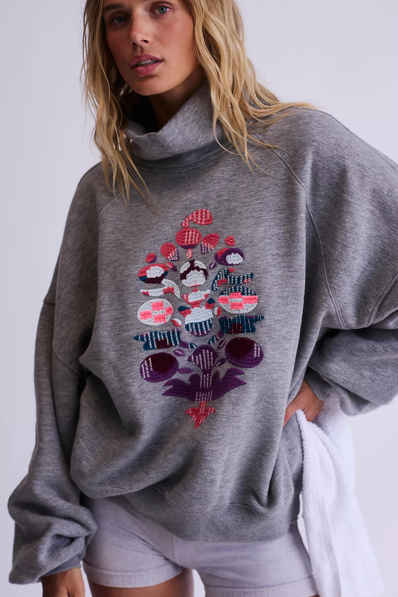 On Your Mark Logo Mock Neck Pullover | Free People (Global - UK&FR Excluded)