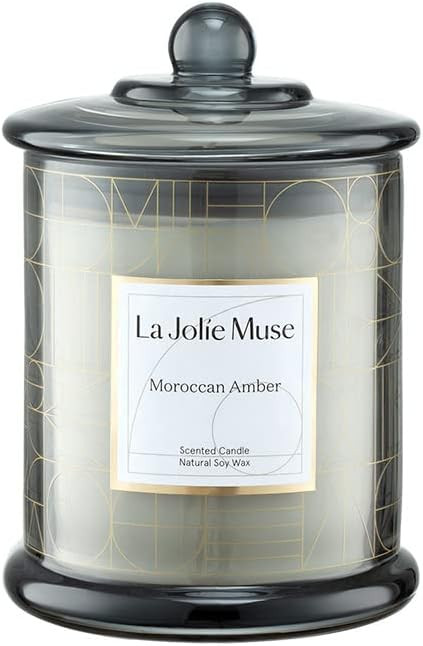 LA JOLIE MUSE Moroccan Amber Candle, Luxury Candle Gift with Gift Box, Candle Gift for Men & Wome... | Amazon (US)