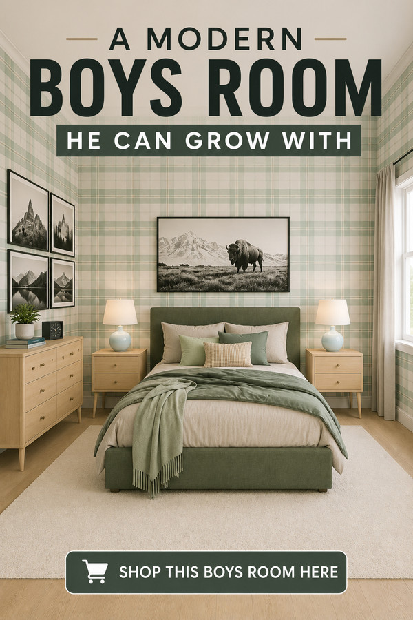 Looking for a modern boys room that will grow with your child