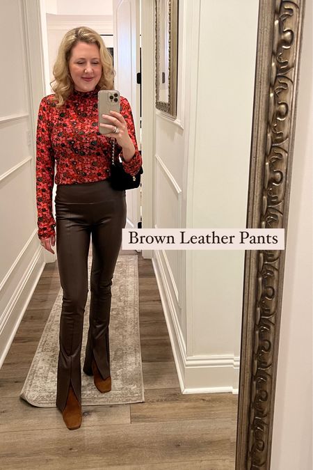 The best leather bell bottoms with a slit in the front!

#LTKSpringSale #LTKstyletip