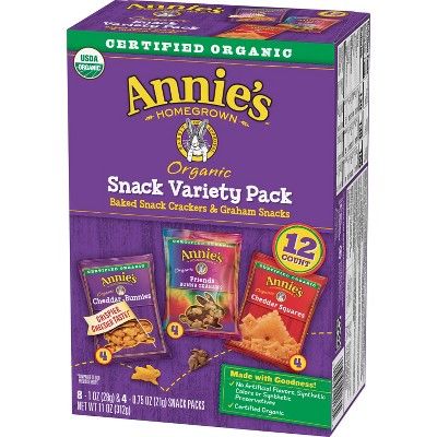 Annie's Homegrown Variety Snack Pack - 12ct | Target