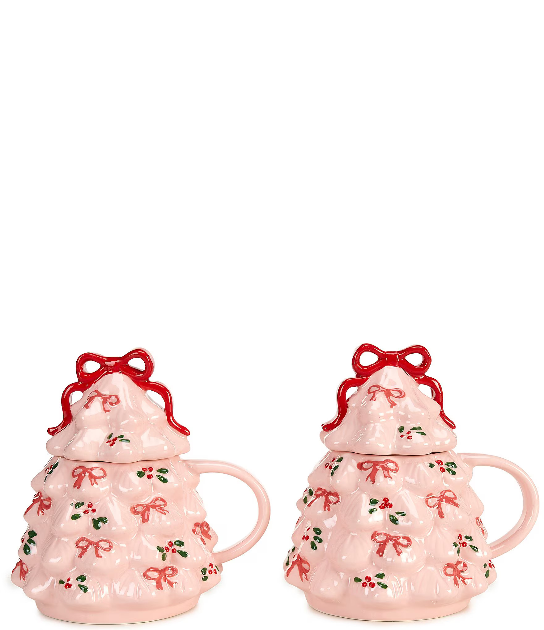 Southern Living Sweet Christmas Collection Pink Tree Mugs, Set of 2 | Dillard's | Dillard's
