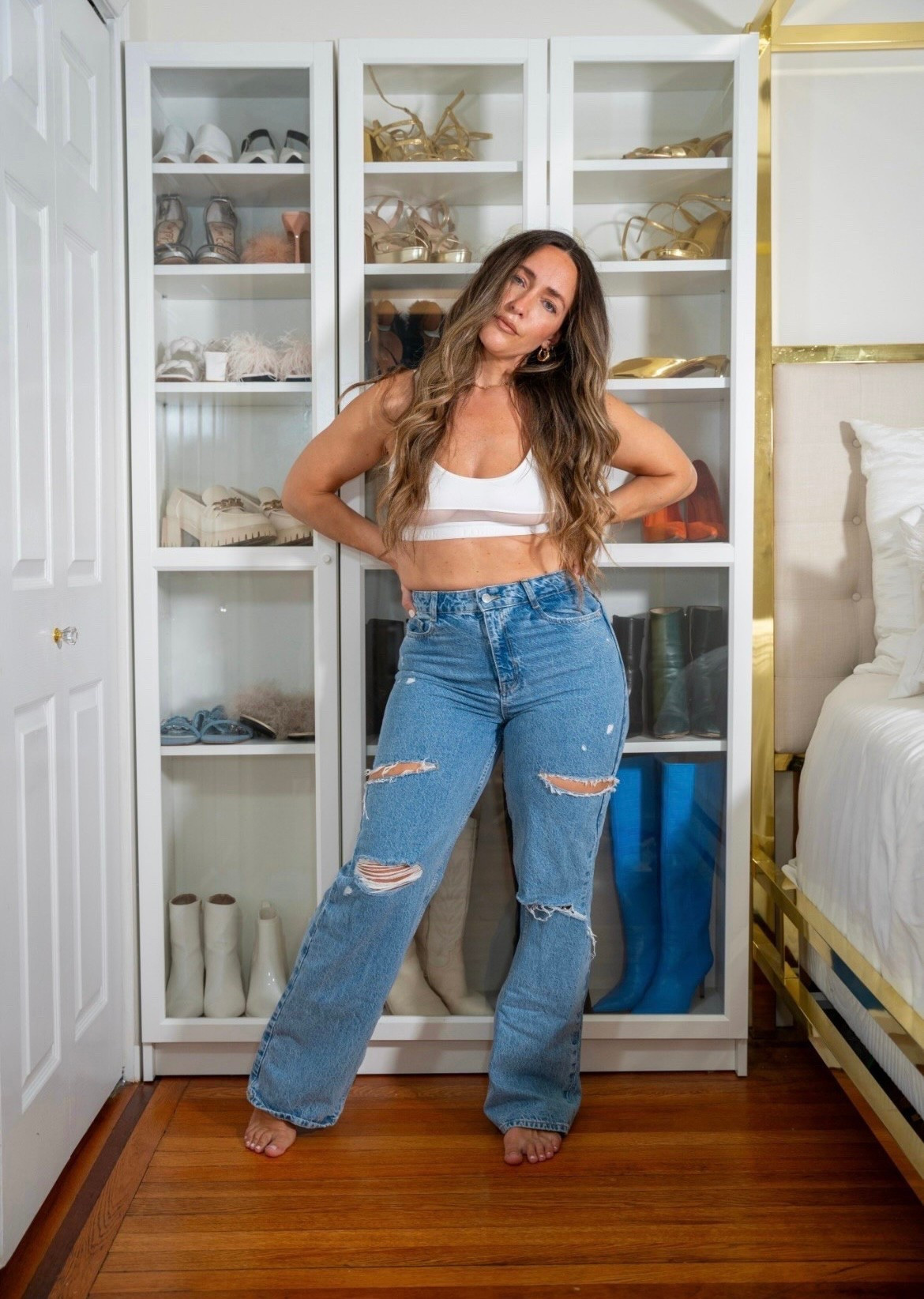 Denim from ZARA- in a size 8 (no stretch and recommend sizing up!!)


#LTKMidsize