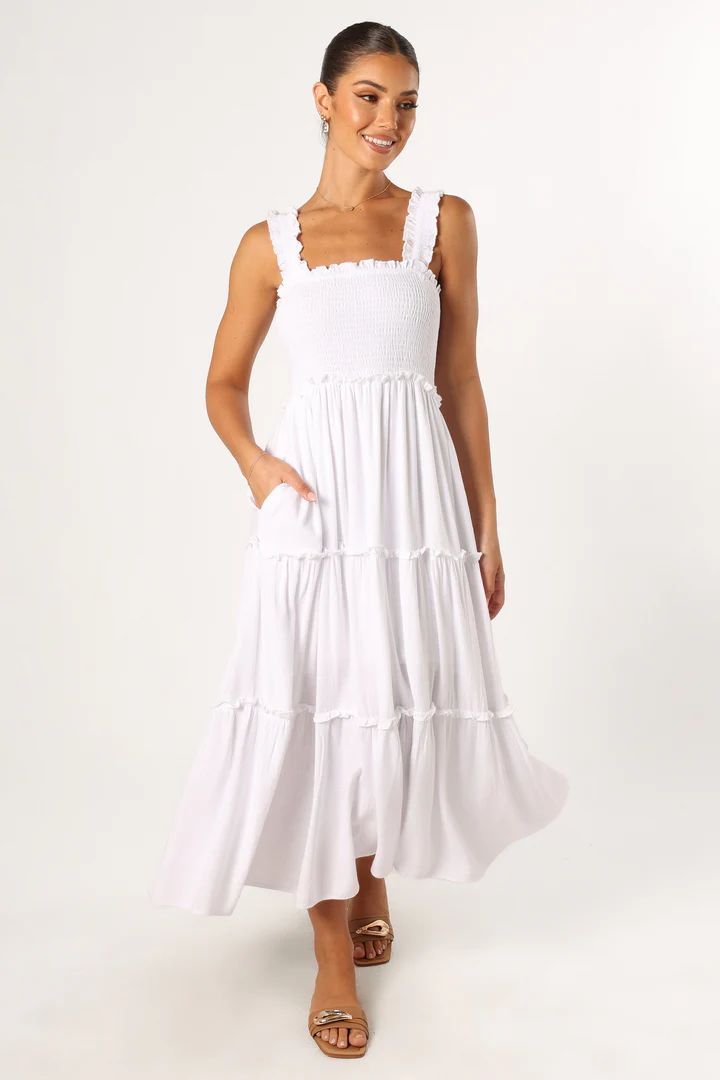 Serafina Maxi Dress - White | Petal & Pup (US)