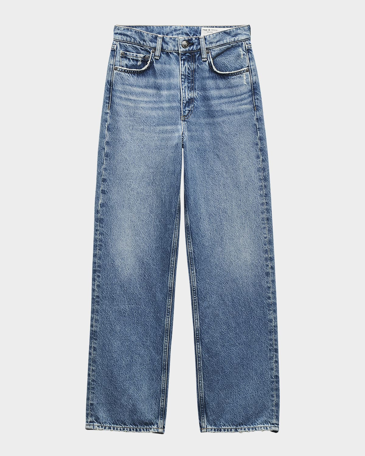 Shea High-Rise Relaxed Straight Ankle Jeans | Neiman Marcus