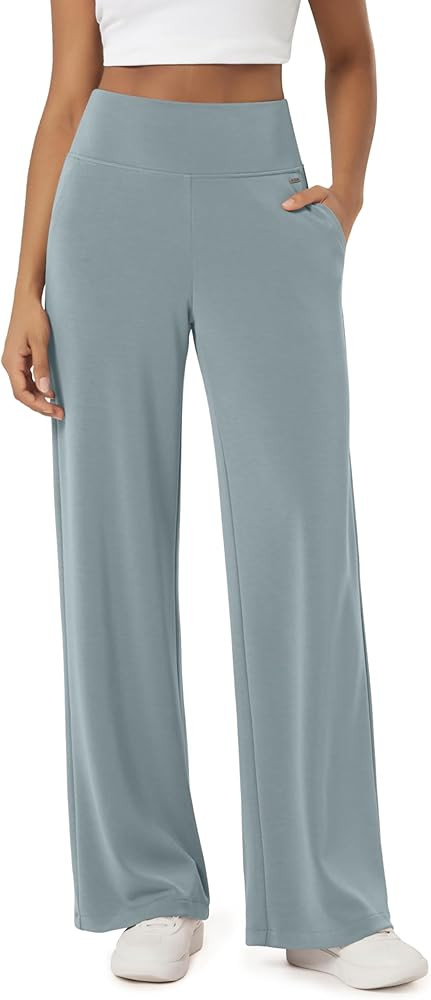 ODODOS Women's Modal Soft Adjustable Wide Leg Pants – High Waist Relaxed Fit Casual Pants with ... | Amazon (US)