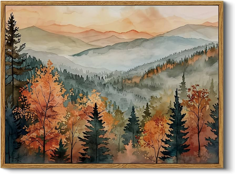 InSimSea Framed Canvas Wall Art Vintage Decor, Fall Pictures Home Bathroom Wall Decor, Kitchen Of... | Amazon (US)